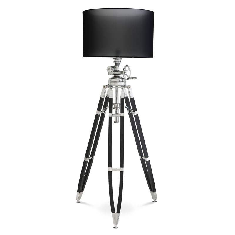 Торшер Eichholtz Floor Lamp Royal Marine Black Черный Алюминий Торшер Eichholtz Floor Lamp Royal Marine Black Черный Алюминий в Барнауле | Loft Concept