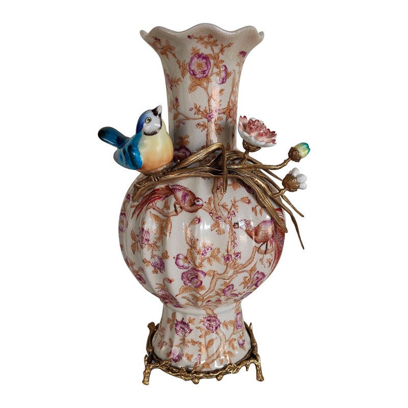 Ваза с орнаментом фигурка птичка Porcelain ornament Мульти Ваза с орнаментом фигурка птичка Porcelain ornament Мульти в Барнауле | Loft Concept