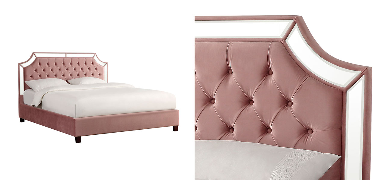 Кровать двуспальная Harlequin with mirror - фото