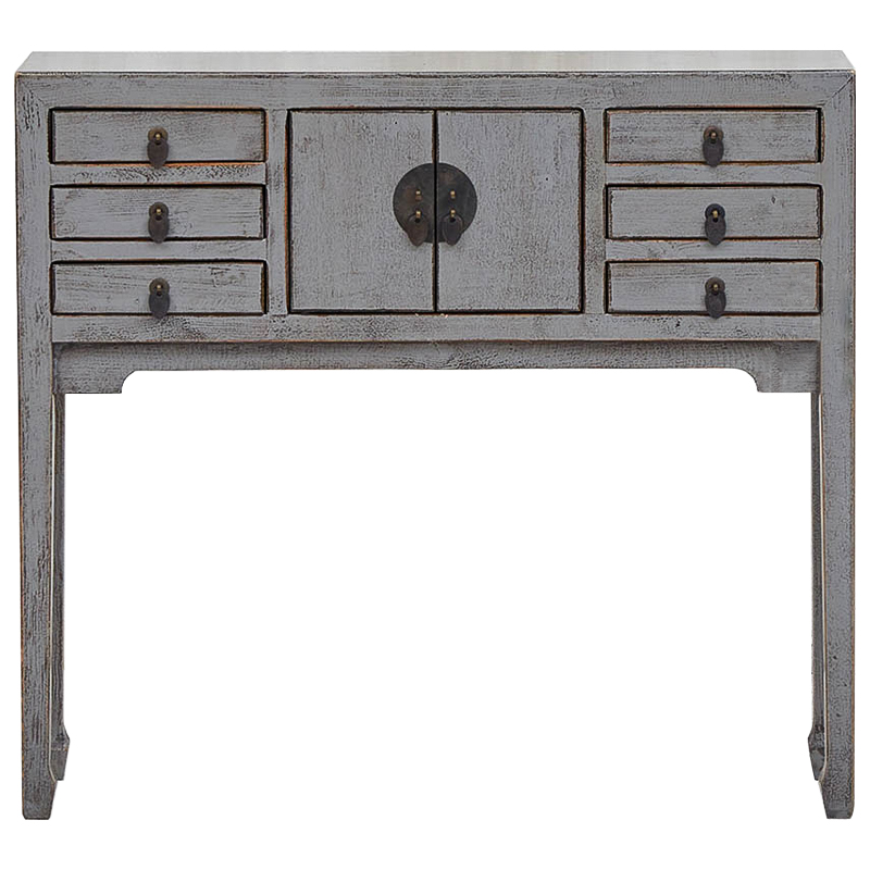Серая Консоль в Китайском Стиле из сосны Grey Console Chinese Серый Серая Консоль в Китайском Стиле из сосны Grey Console Chinese Серый в Барнауле | Loft Concept