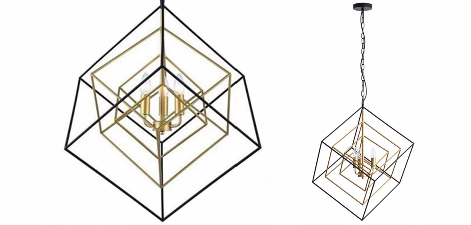 Светильник CUBIST Pendant Black and Gold 3 lamp Светильник CUBIST Pendant Black and Gold 3 lamp - Loft-Concept в Барнауле