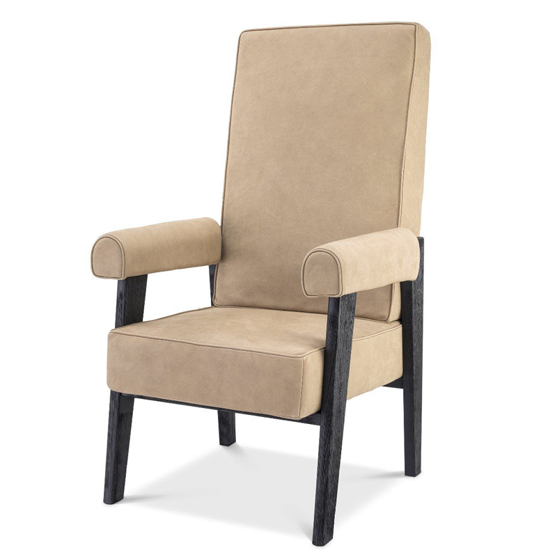 Кресло Eichholtz Chair Milo High Черный Бежевый Кресло Eichholtz Chair Milo High Черный Бежевый в Барнауле | Loft Concept
