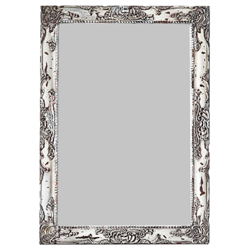 Зеркало Прованс Baroque ornament mirror Белый винтажная патина Зеркало Прованс Baroque ornament mirror Белый винтажная патина в Барнауле | Loft Concept