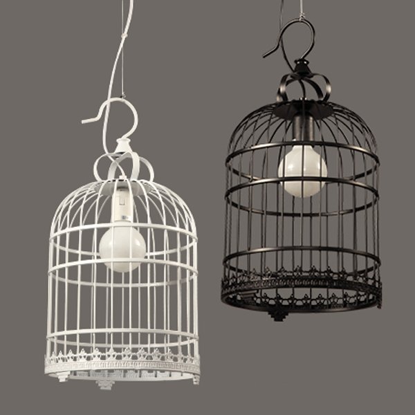 Подвесной светильник Bird Cage Белый Черный Подвесной светильник Bird Cage Белый Черный в Барнауле | Loft Concept