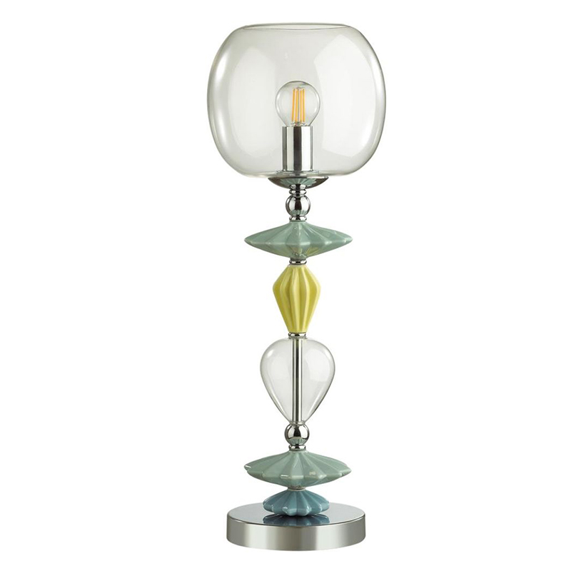 Настольная лампа Iris Glass Table lamp Candy chrome Прозрачный (Transparent) Желтый Зеленый Хром Голубой Настольная лампа Iris Glass Table lamp Candy chrome Прозрачный (Transparent) Желтый Зеленый Хром Голубой в Барнауле | Loft Concept