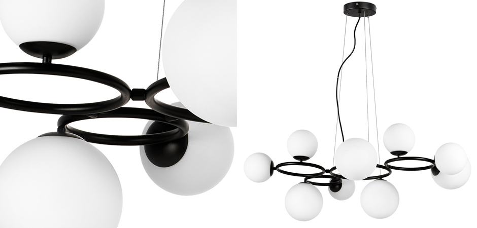 Люстра Bubbles on 4 Rings Chandelier Black Люстра Bubbles on 4 Rings Chandelier Black - Loft-Concept в Барнауле