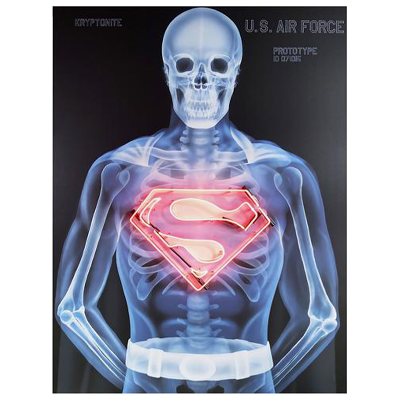 Дизайнерский Неоновый Постер Супермен Superman Skeleton Мульти Дизайнерский Неоновый Постер Супермен Superman Skeleton Мульти в Барнауле | Loft Concept