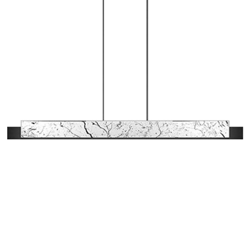 Люстра Leonce Marble Linear Chandelier White Черный Белый Мрамор Bianco Люстра Leonce Marble Linear Chandelier White Черный Белый Мрамор Bianco в Барнауле | Loft Concept
