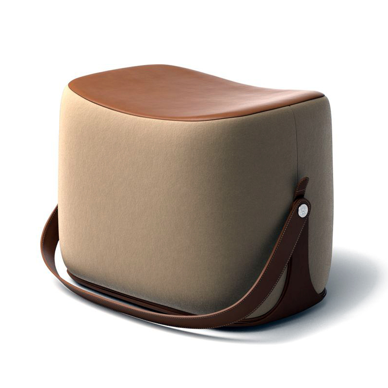 Пуф Langtry Pouf Beige Бежевый Коричневый Пуф Langtry Pouf Beige Бежевый Коричневый в Барнауле | Loft Concept