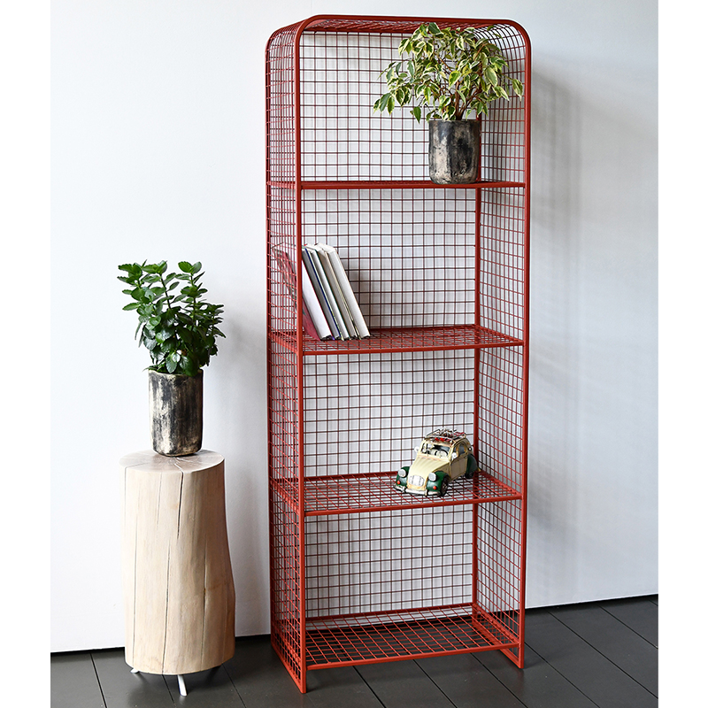 Стеллаж Weir Industrial Metal Rust Rack Красный Стеллаж Weir Industrial Metal Rust Rack Красный в Барнауле | Loft Concept