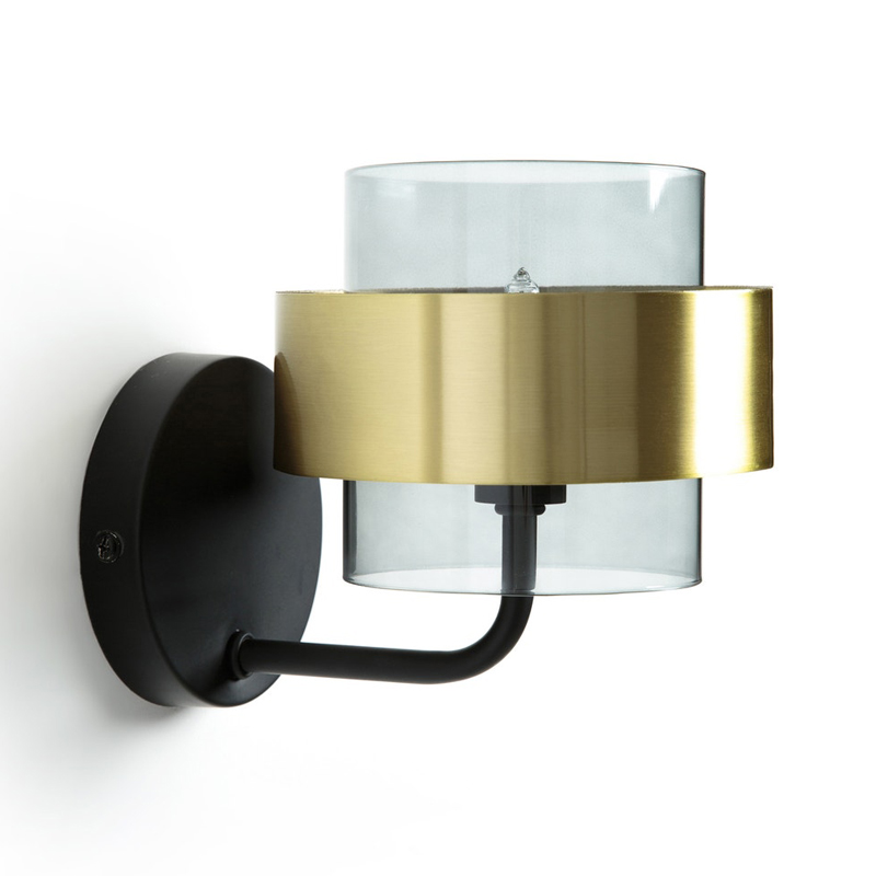 Бра Truvor Sconce Стекло Смок Латунь Черный Бра Truvor Sconce Стекло Смок Латунь Черный в Барнауле | Loft Concept
