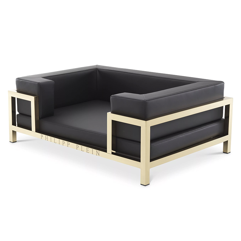 Лежанка для домашних животных Philipp Plein Dogbed High Conic XL Gold Черный Золотой Лежанка для домашних животных Philipp Plein Dogbed High Conic XL Gold Черный Золотой в Барнауле | Loft Concept