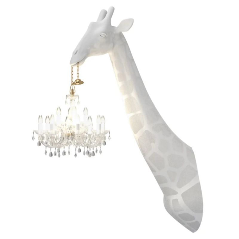Бра белый жираф White Giraffe Wall Lamp Sconce Chandalier Белый Бра белый жираф White Giraffe Wall Lamp Sconce Chandalier Белый в Барнауле | Loft Concept