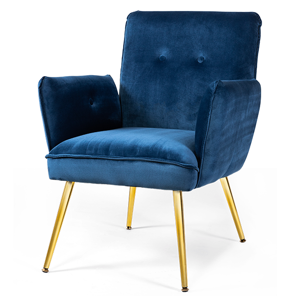 Кресло Mentoro blue Синий Латунь Кресло Mentoro blue Синий Латунь в Барнауле | Loft Concept