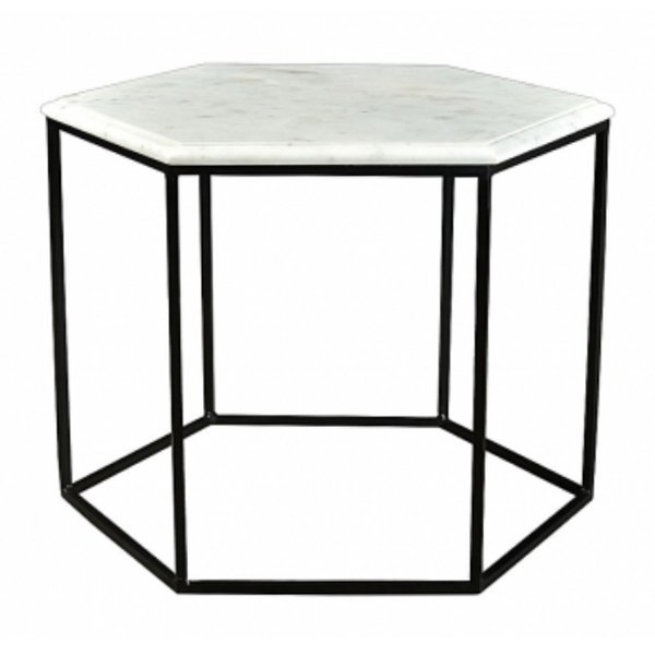 Кофейный столик Hexagon White Marble Белый Мрамор Bianco Черный матовый Кофейный столик Hexagon White Marble Белый Мрамор Bianco Черный матовый в Барнауле | Loft Concept