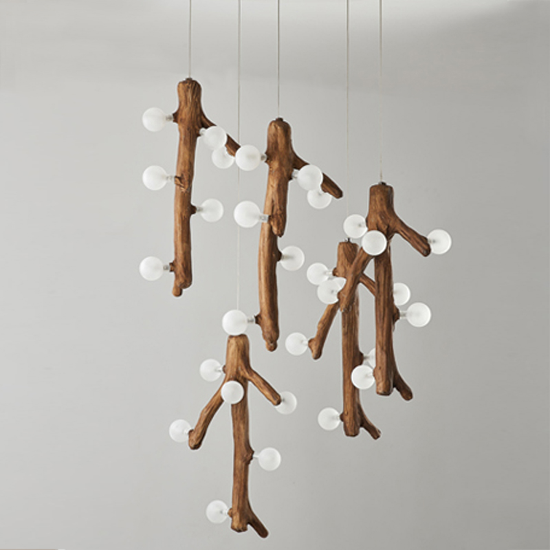 Люстра Tree branch Circle Chandelier Коричневый Белый в Барнауле | Loft Concept 