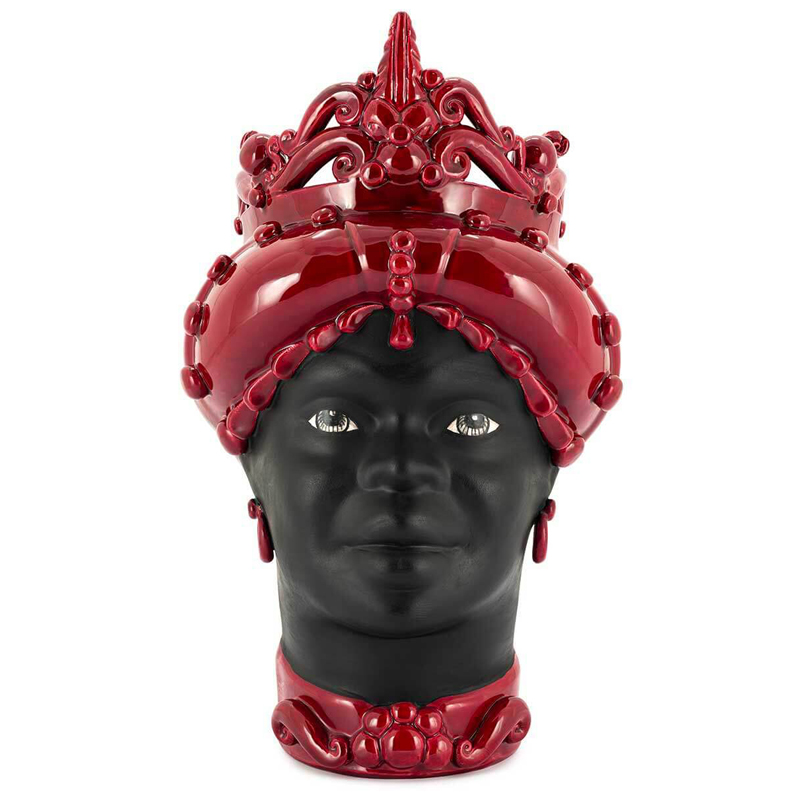 Ваза VASE MORO LADY MED. MAT H45 burgundy Черный Бургундский красный Ваза VASE MORO LADY MED. MAT H45 burgundy Черный Бургундский красный в Барнауле | Loft Concept