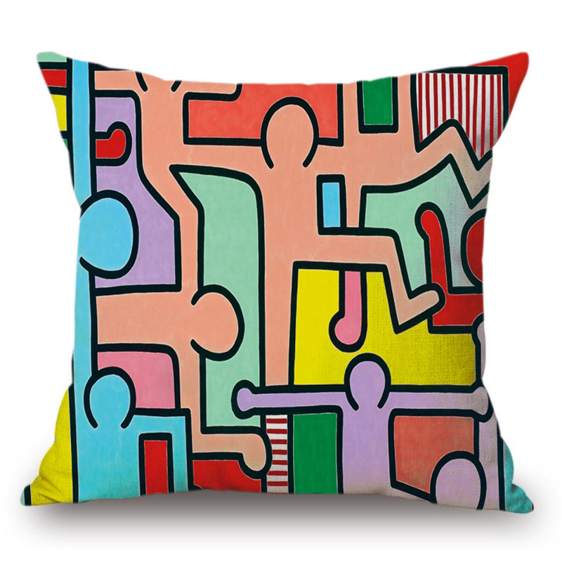 Подушка Keith Haring 7 Мульти Подушка Keith Haring 7 Мульти в Барнауле | Loft Concept