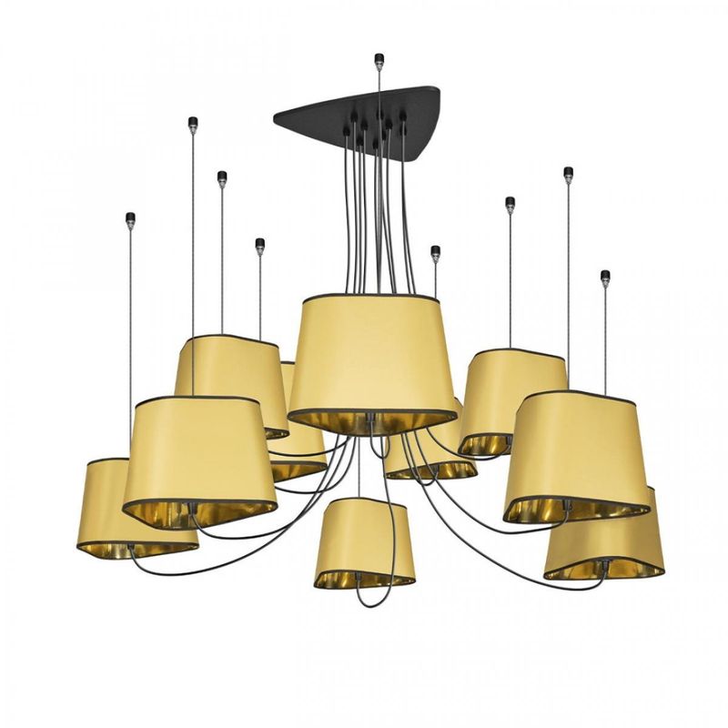 Люстра Designheure Lighting Gold 10 плафонов Золотой Черный Люстра Designheure Lighting Gold 10 плафонов Золотой Черный в Барнауле | Loft Concept