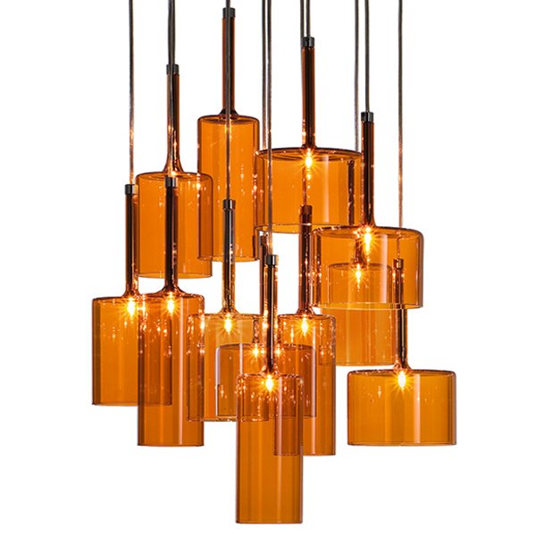 Люстра AXO Light Spillray Suspension Lamp Оранжевое Стекло Стекло Рубин Прозрачное Стекло Стекло Смок Люстра AXO Light Spillray Suspension Lamp Оранжевое Стекло Стекло Рубин Прозрачное Стекло Стекло Смок в Барнауле | Loft Concept
