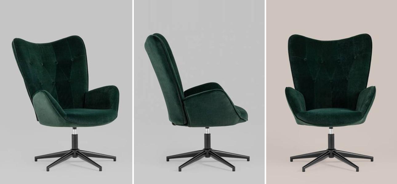 Кресло офисное Bacchus цвет изумрудный - фото