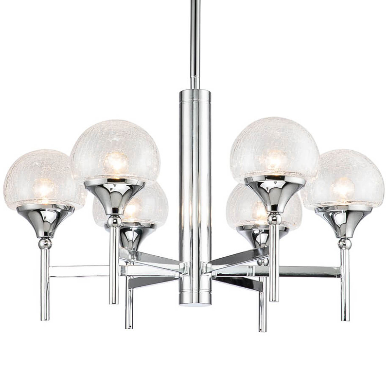 Люстра Lluis Chandelier 6 Хром Прозрачный Люстра Lluis Chandelier 6 Хром Прозрачный в Барнауле | Loft Concept