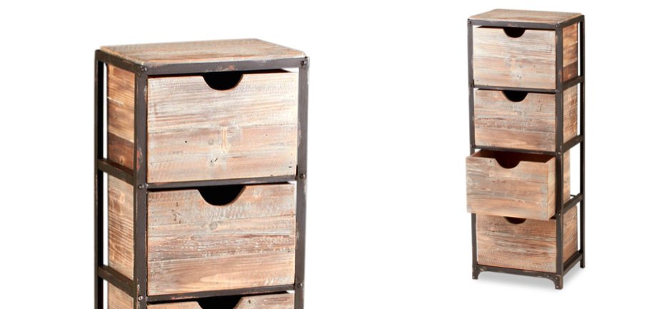 Тумба в винтажном стиле Industrial Metal Rust Tall Storage Shelf Тумба в винтажном стиле Industrial Metal Rust Tall Storage Shelf - Loft-Concept в Барнауле