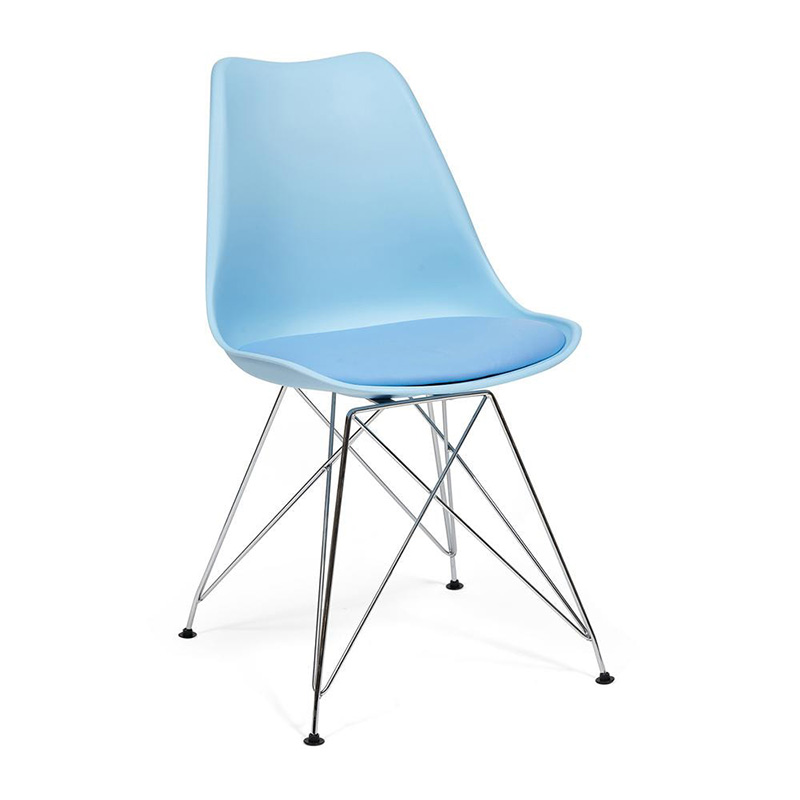 Стул DSR blue Голубой Хром Стул DSR blue Голубой Хром в Барнауле | Loft Concept