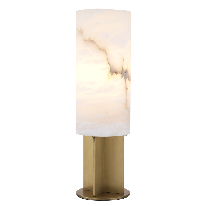 Настольная лампа Eichholtz Table Lamp Giorgina Латунь Античная полированная Белый Настольная лампа Eichholtz Table Lamp Giorgina Латунь Античная полированная Белый в Барнауле | Loft Concept