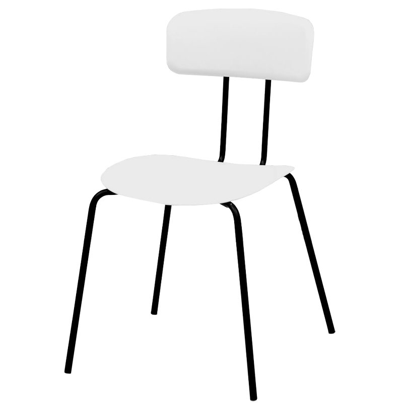 Стул Tyler Loft Stool White Белый Черный Стул Tyler Loft Stool White Белый Черный в Барнауле | Loft Concept