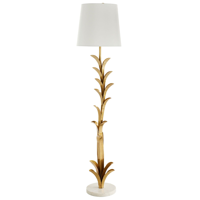 Торшер Arteriors ABBOTT FLOOR LAMP Латунь Белый Торшер Arteriors ABBOTT FLOOR LAMP Латунь Белый в Барнауле | Loft Concept