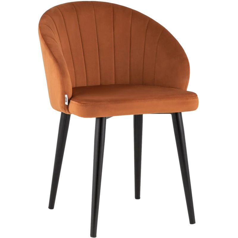 Стул Balsari Chair Терракотовый Велюр Терракотовый Черный Стул Balsari Chair Терракотовый Велюр Терракотовый Черный в Барнауле | Loft Concept