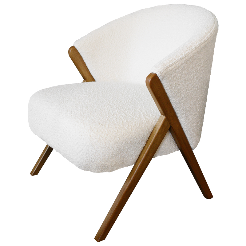 Кресло Etienne Boucle Armchair Коричневый Белый Кресло Etienne Boucle Armchair Коричневый Белый в Барнауле | Loft Concept
