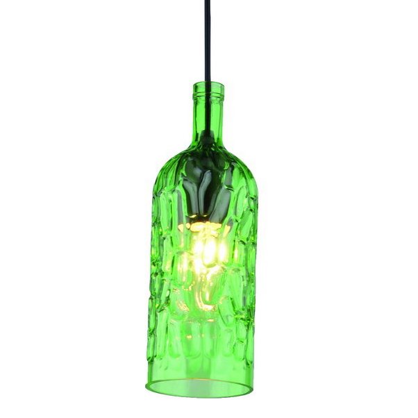 Подвесной светильник Geometry Glass Green Bottle Pendant Зеленый Подвесной светильник Geometry Glass Green Bottle Pendant Зеленый в Барнауле | Loft Concept