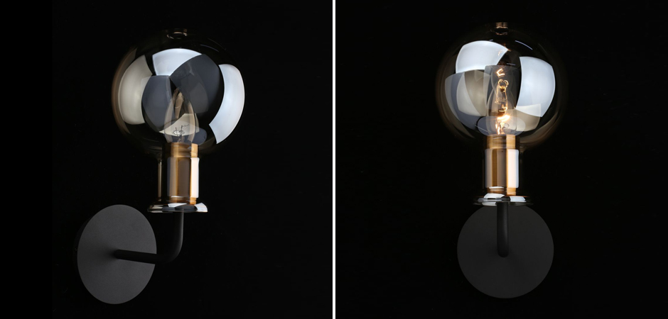 Бра c дымчатым стеклом Champagne Glasss Бра c дымчатым стеклом Champagne Glasss - Loft-Concept в Барнауле