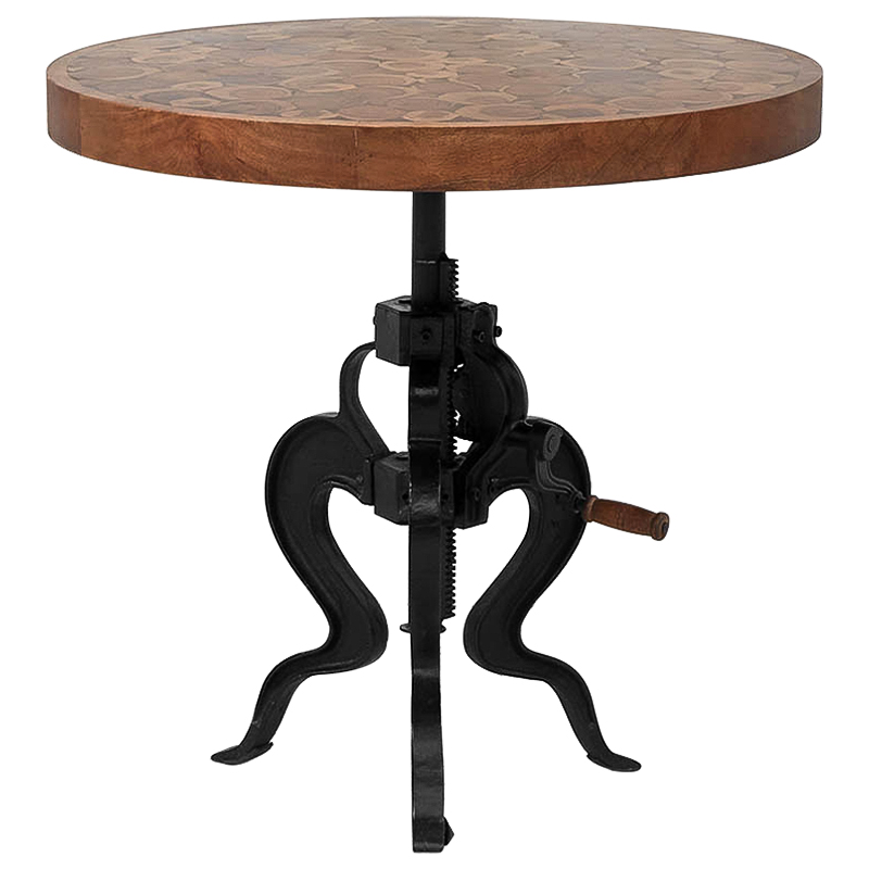 Обеденный стол с регулируемой высотой Dalton Loft Dining Table Коричневый Черный Обеденный стол с регулируемой высотой Dalton Loft Dining Table Коричневый Черный в Барнауле | Loft Concept