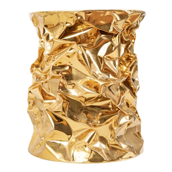 Приставной столик Stool Gold Crumpled Paper Приставной столик Stool Gold Crumpled Paper в Барнауле | Loft Concept
