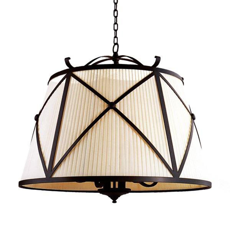 Люстра абажур Provence Lampshade Light Brown Chandelier Коричневый винтаж Бежевый Люстра абажур Provence Lampshade Light Brown Chandelier Коричневый винтаж Бежевый в Барнауле | Loft Concept