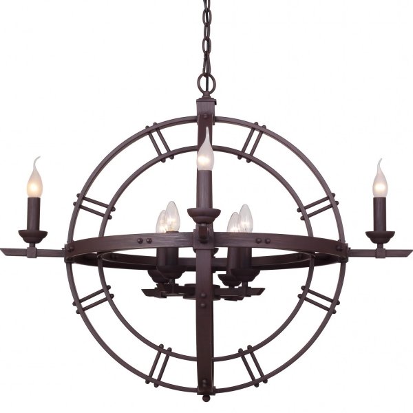 Люстра Rust Round Chandelier Коричневый Люстра Rust Round Chandelier Коричневый в Барнауле | Loft Concept