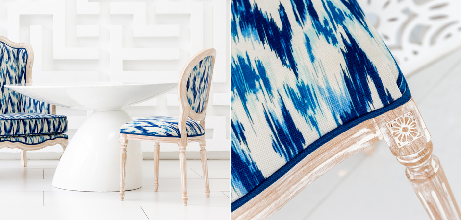 Стул с синим узором Ikat Pattern Стул с синим узором Ikat Pattern - Loft-Concept в Барнауле