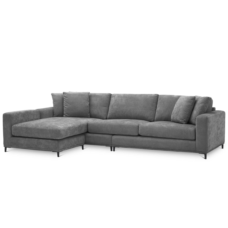 Диван Eichholtz Sofa Feraud Lounge grey Серый Черный Диван Eichholtz Sofa Feraud Lounge grey Серый Черный в Барнауле | Loft Concept