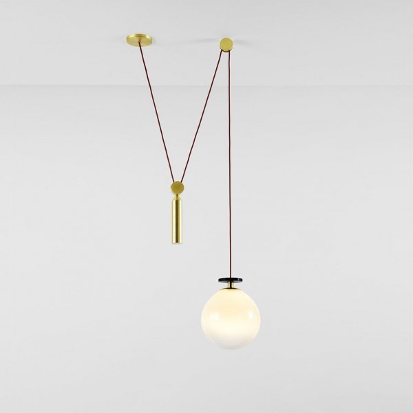Подвесной светильник Shape up Pendant Globe White Латунь Белый Подвесной светильник Shape up Pendant Globe White Латунь Белый в Барнауле | Loft Concept