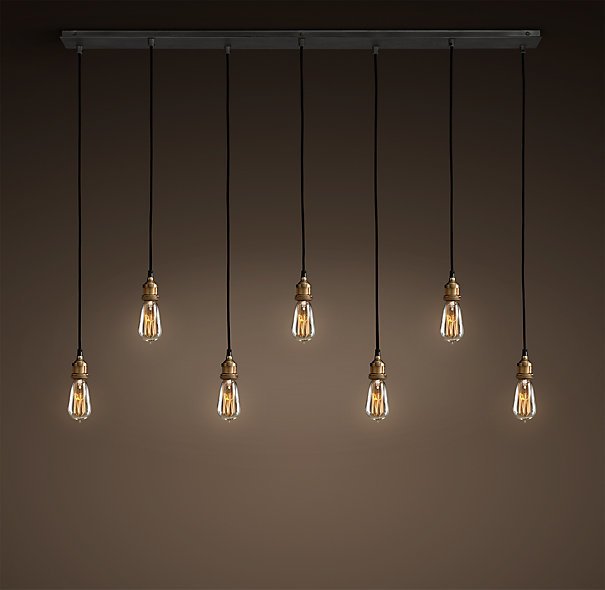 Подвесной светильник Loft Industrial Mono 7 Черный в Барнауле | Loft Concept 