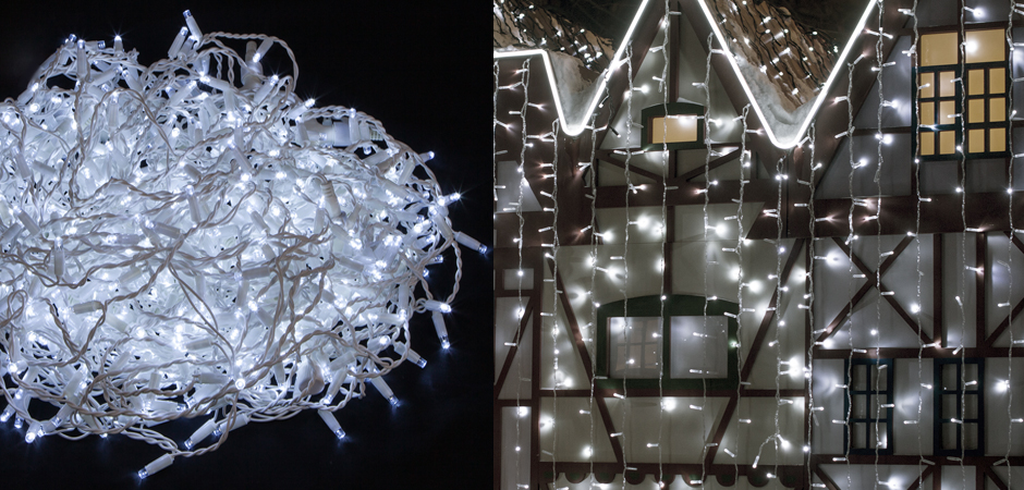 Гирлянда-Занавес с Белым светом - Loft-Concept в Барнауле