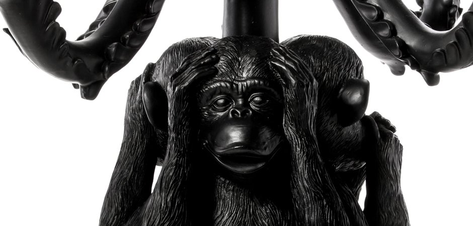 Подсвечник Seletti Giant Burlesque 3 Monkeys Black Подсвечник Seletti Giant Burlesque 3 Monkeys Black - Loft-Concept в Барнауле
