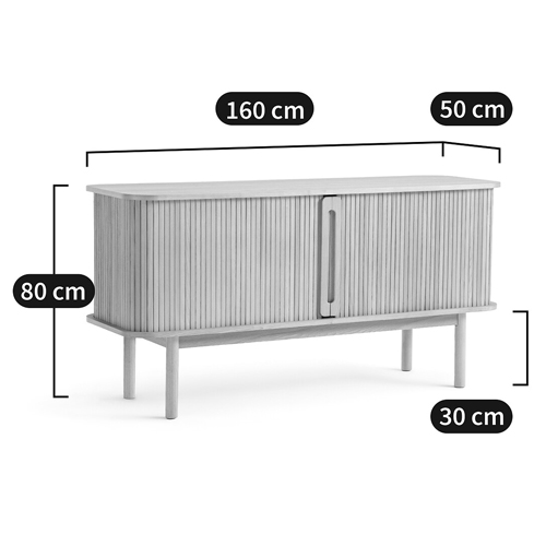 Длинный низкий буфет с 2-мя раздвижными дверцами Toinette Light Cupboard Длинный низкий буфет с 2-мя раздвижными дверцами Toinette Light Cupboard в Барнауле