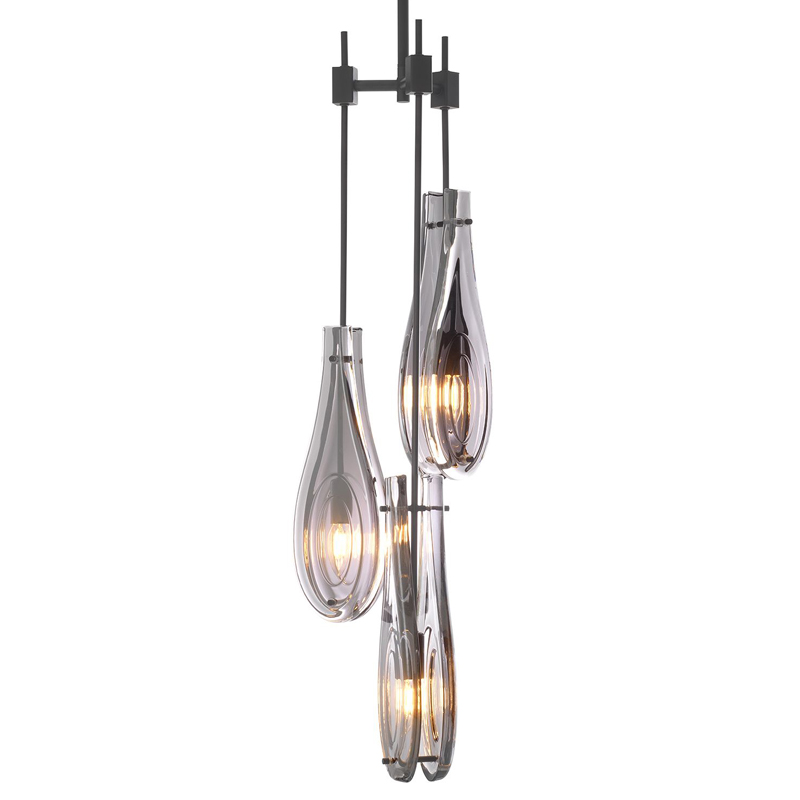 Люстра Eichholtz Chandelier Bellano S Bronze Темная бронза Стекло Смок Люстра Eichholtz Chandelier Bellano S Bronze Темная бронза Стекло Смок в Барнауле | Loft Concept
