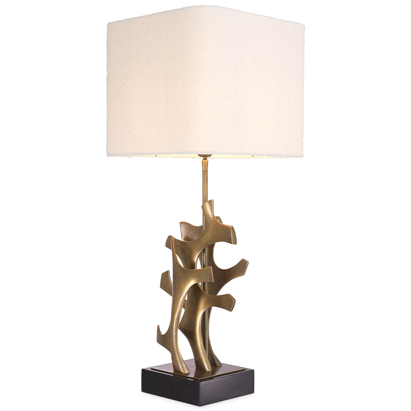 Настольная лампа Eichholtz Table Lamp Agape Brass Белый Латунь Настольная лампа Eichholtz Table Lamp Agape Brass Белый Латунь в Барнауле | Loft Concept
