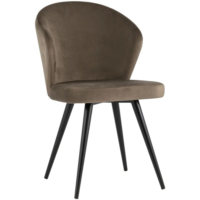 Стул Коричневый Бархат Volante Chair Коричневый Черный Стул Коричневый Бархат Volante Chair Коричневый Черный в Барнауле | Loft Concept