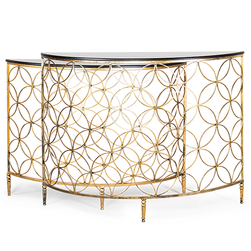 Комплект консолей Gold Lace Console Золотой в Барнауле | Loft Concept 